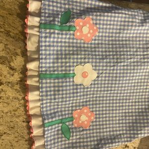 4t Spring & Easter dress, trim white collar shirt